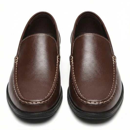 Classic Slip-On Brown Loafers for Men