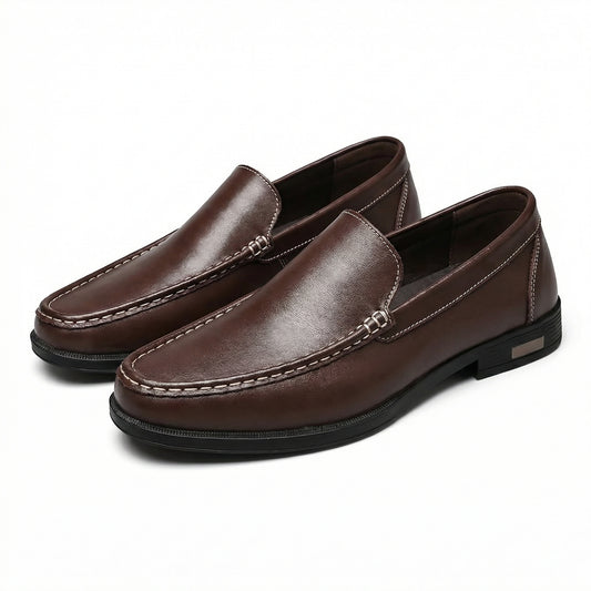 Classic Slip-On Brown Loafers for Men